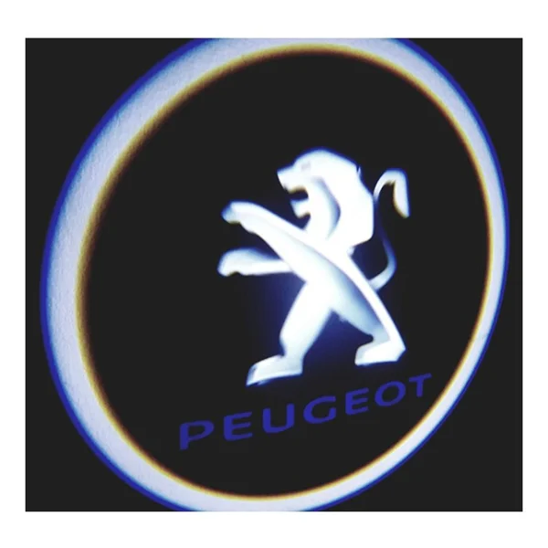 FEMEX Peugeot Araçlar İçin Pilli Yapıştırmalı Kapı Altı Led Logo - Görsel 6