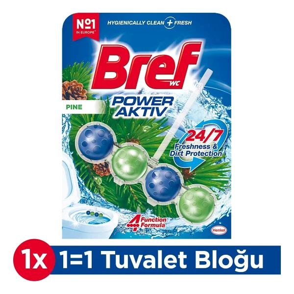 Bref WC Power Active Çam Kir&Kireç Önleyici & Koku Giderici Katı Klozet Temizeme Topu - Görsel 10