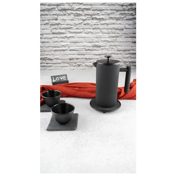 Taşev Linden Siyah 350 ml Döküm French Press - Görsel 5