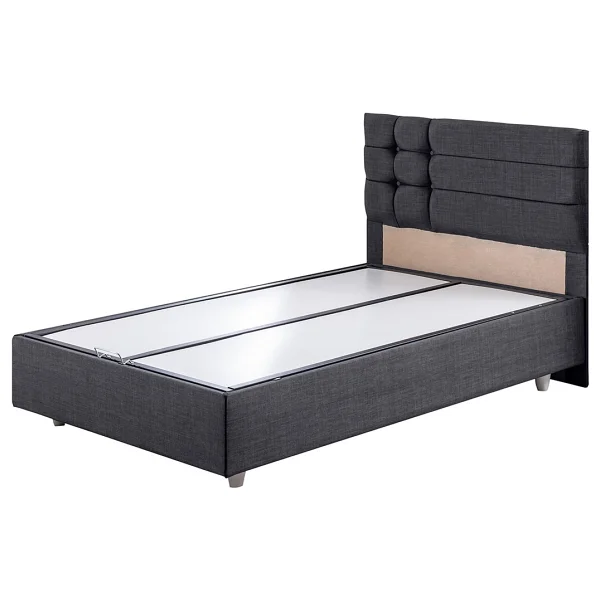 Setay Viyana Tek Kişilik Baza Başlık Comfort Yatak Seti - Antrasit - 90 x 190 cm - Görsel 3