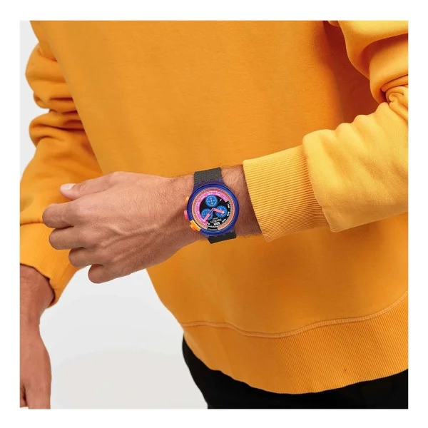 Swatch Neon Party to The Max SB06N102 Erkek Kol Saati - Görsel 7