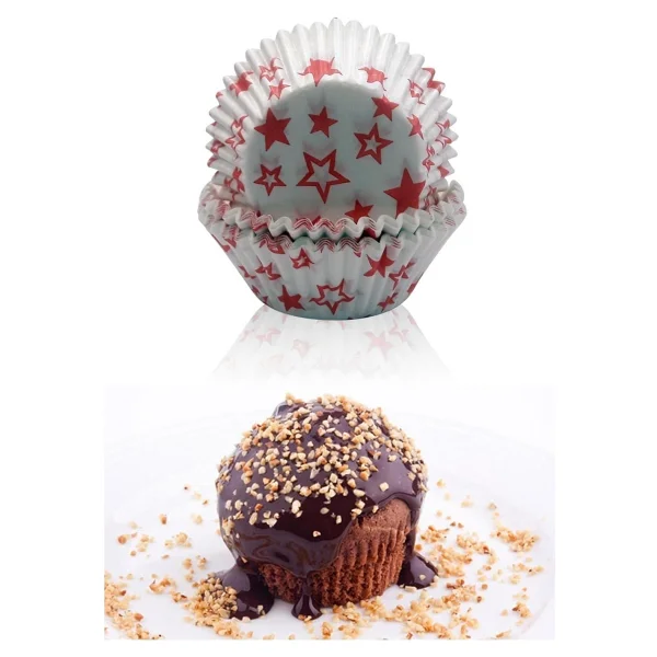 100 Adet Muffin Cupcake Kagidi, Renkli Kagit Muffin Kek Kalibi 100Adet Kek Kalibi - Görsel 3