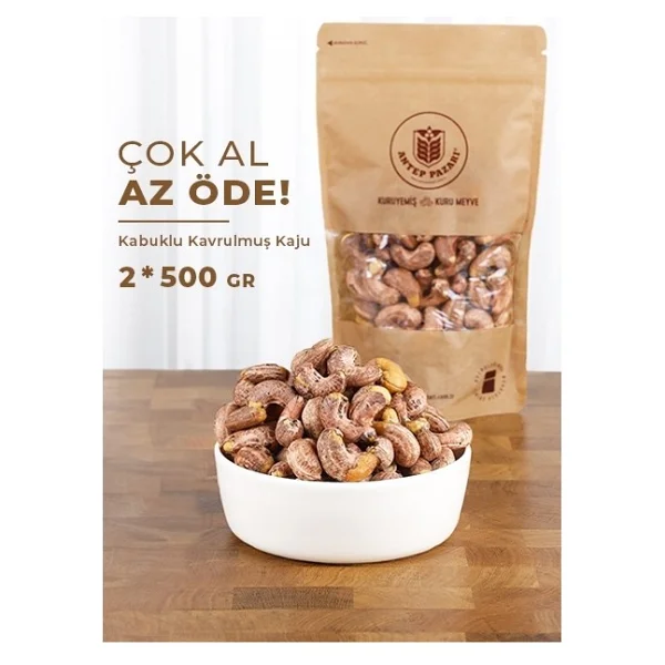 Antep Pazarı Kaju Kabuklu Kavrulmuş 1 kg - Görsel 6
