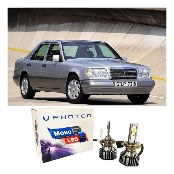 Photon Mercedes E W124 Led Xenon Uzun + Kısa Far Ampulü H4 Mono Yeni Seri Beyaz - Görsel 3
