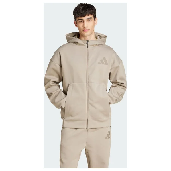 Adidas Z.N.E. JF2450 Kapüşonlu Gri Erkek Eşofman Üstü - Görsel 7