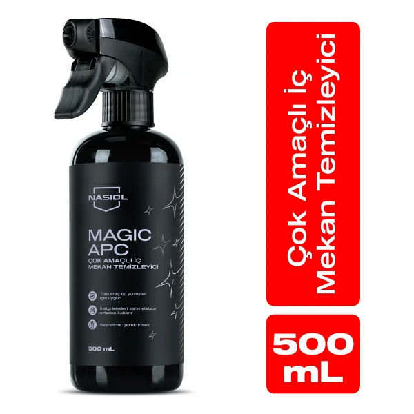 Nasiol Magic Apc Araç içi Çok Amaçlı Sprey Temizleyici-500ml-Koltuk,Döşeme,Plastik Kolay Temizleyici - Görsel 10