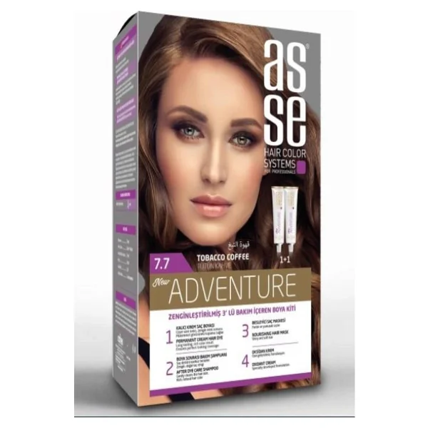 Asse Adventure 7.7 Tütün Kahve Saç Boyası - Görsel 6