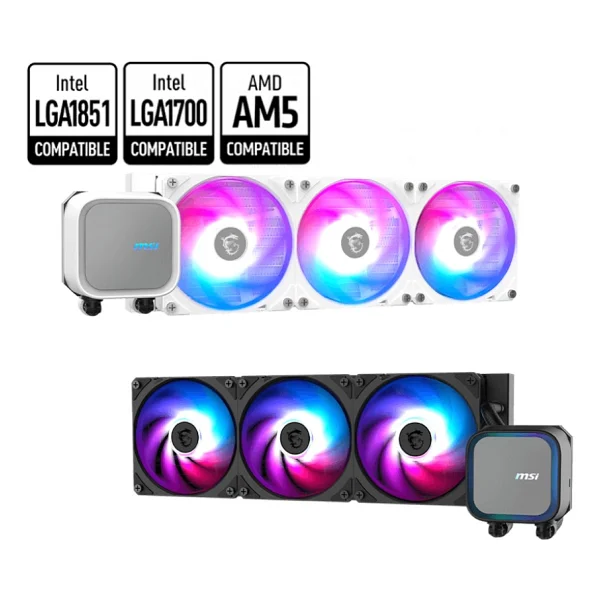 MSI MAG CoreLiquid A13 360 360MM White ARGB CPU Sıvı Soğutucu (LGA1700/1851/AM5/AM4 Uyumlu) - Görsel 3