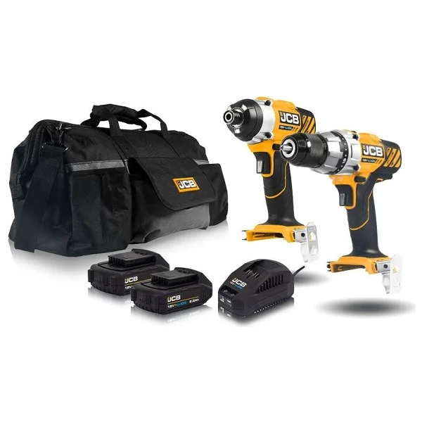 JCB 21-18DD Akülü Elektrikli El Aletleri Seti + 21-18ID Akülü Darbeli Vidalama Seti - 18 V 2.0 Ah - Çok Amaçlı - Görsel 6