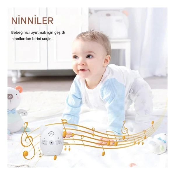 Cepini V30 Çocuk, Bebek Telsizi, Uzun Menzilli Sesli Bebek Telsizi, Iki Yönlü Iletişim, Taşınabilir Tasarım ve Gece Işığı Kontrolü, Ninniler Içerir - Görsel 4
