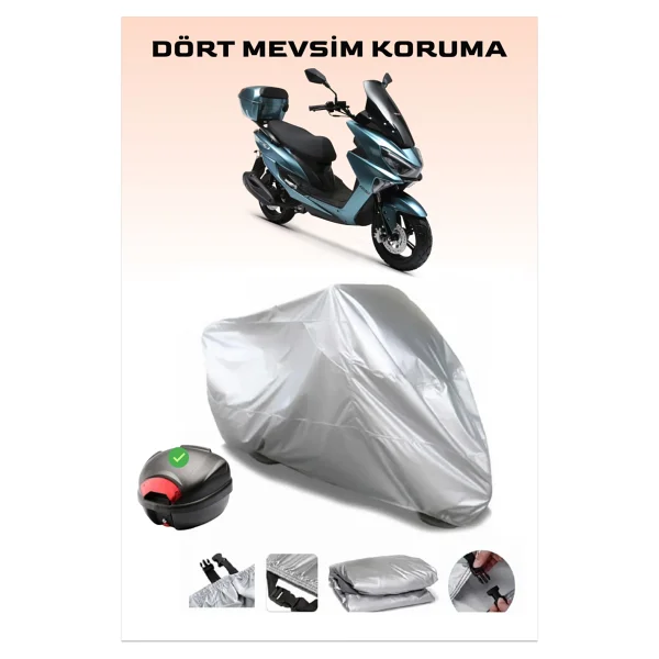 Breen Rks Newlıght 125 Pro Branda Motosiklet Branda Motor Brandası Arka Çanta Uyumlu - Görsel 6