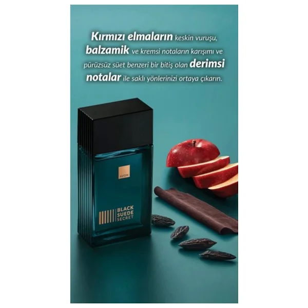 AVON Black Suede Secret Erkek Parfüm Edt 100ml - Görsel 2