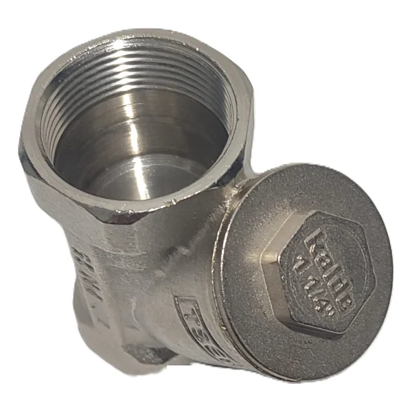 Kalde 11/4" Sarı / Krom Pislik Tutucu Su Filtresi DN32 - Threaded Strainer - DN32 (11/4") - Görsel 5