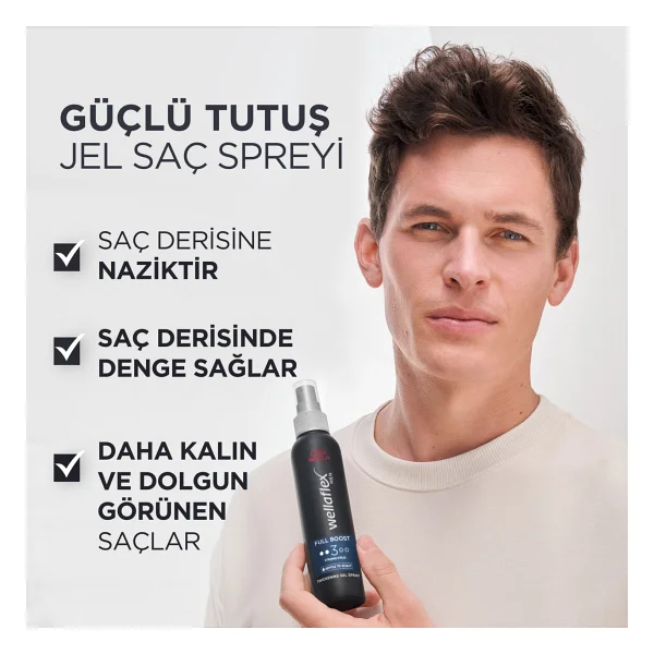Wella Wellaflex Full Boost Jel 150 ml Erkek Saç Spreyi - Görsel 5