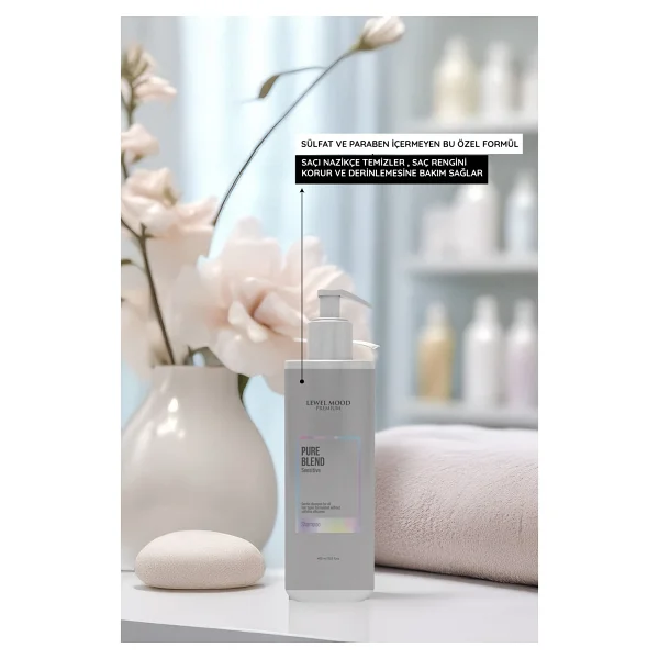 Lewel Mood Premium Pure Blend Sensitive Keratin Sonrası Sülfatsız Şampuan 400ml Levelmood Sulfate Free - Görsel 2