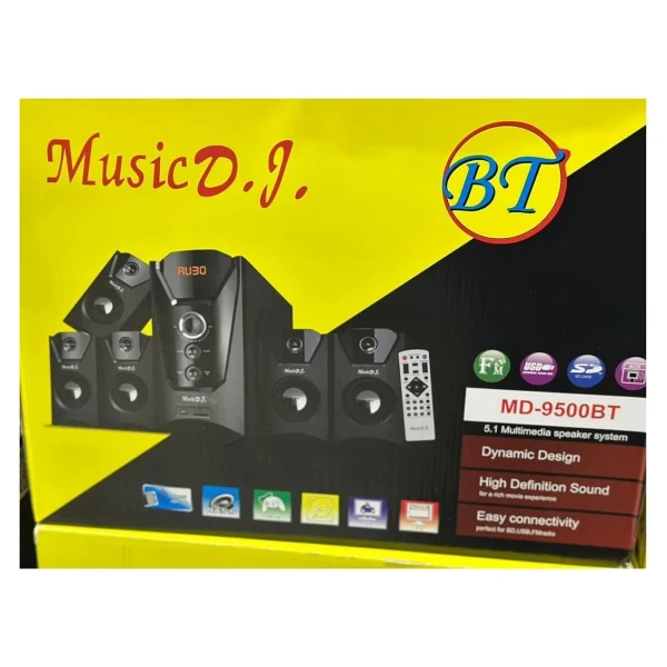 Music D.J. MD-9500BT 5+1 Bluetooth Surround Hoparlör Sistemi - Görsel 2