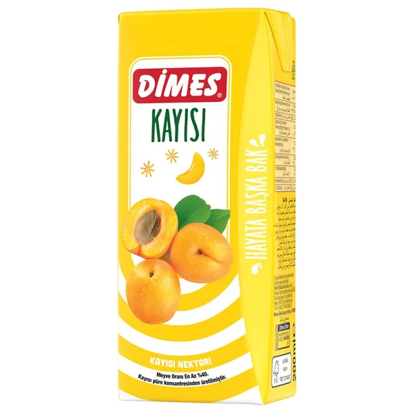 Dimes Kayısı Meyve Suyu 27x200 ml - Görsel 3