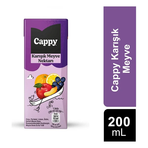 Cappy Karışık Meyve Nektarı 27x200 ml - Görsel 3