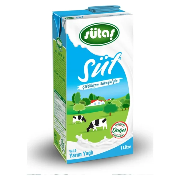 Sütaş Yarım Yağlı 1 lt 6'lı Paket Süt - Görsel 2