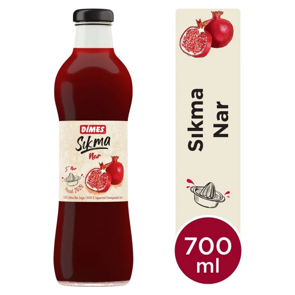 Dimes Sıkma Nar Meyve Suyu 700 ml 6'lı - Görsel 2