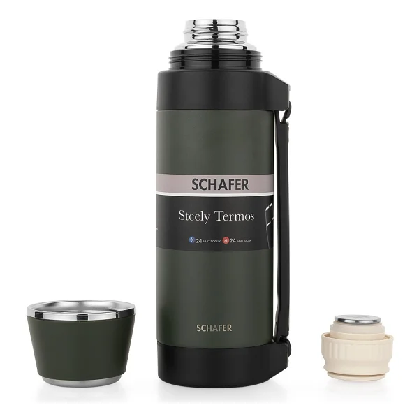 Schafer Steely 1.5 lt Çelik Termos - Görsel 5