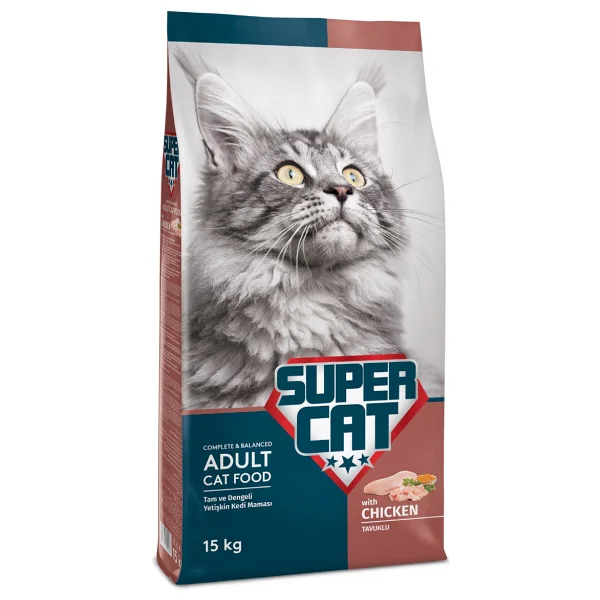 Super Cat Tavuklu 15 kg Yetişkin Kedi Maması - Görsel 2