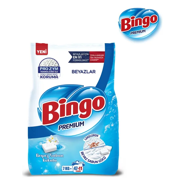 Bingo Matik Premium Beyazlar için 7 kg Toz Deterjan - Görsel 2