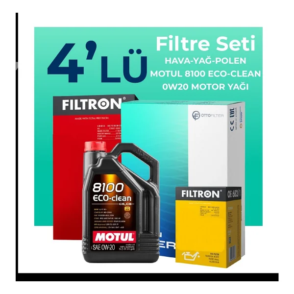 Filtron Audi A5 45 TFSI Filtre Bakım Seti Motul Motor Yağlı (2020-2024) 4 Lü - Görsel 2
