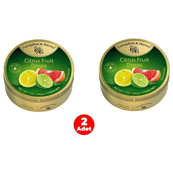 Cavendish & Harvey Narenciye Meyveleri Aromalı Şeker (2 Adet) - 200 gr - Görsel 4