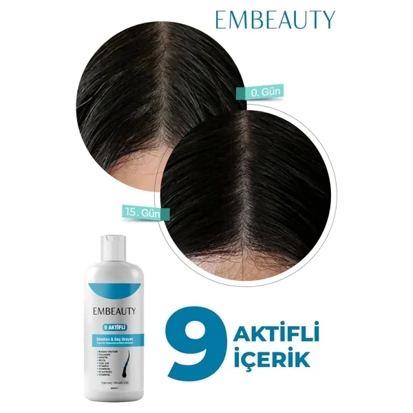 Embeauty 3'lü Saç Bakım Seti Aşırı Yıpranmış Saçlar İçin Dökülme Karşıtı Vitaminli Etki - Görsel 5
