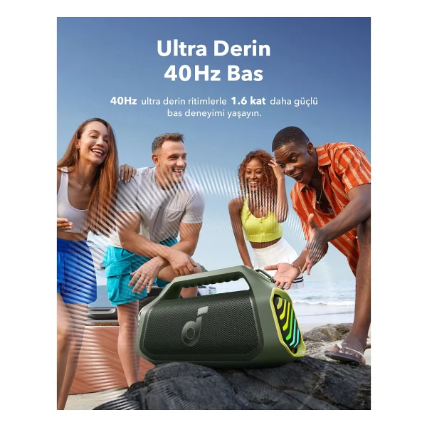 Anker SoundCore Boom 2 Plus Yeşil Bluetooth Hoparlör - Görsel 2