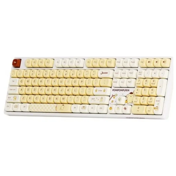 Akko 5108B Plus Pompompurin RGB Sarı V3 Piano Pro Switch Kablolu/Kablosuz Mekanik Oyuncu Klavyesi - Görsel 2