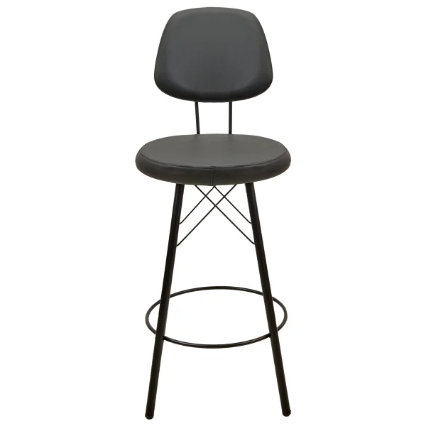 Just Home Soho Metal Bar Taburesi - Siyah - 102,5x38x38 cm - Görsel 2