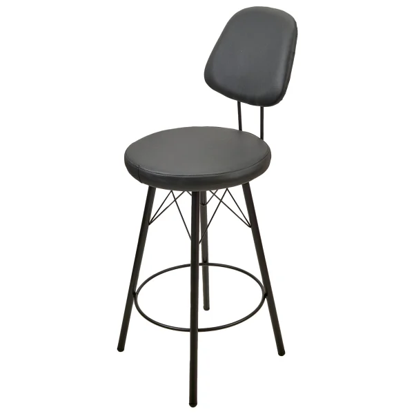 Just Home Soho Metal Bar Taburesi - Siyah - 102,5x38x38 cm - Görsel 3