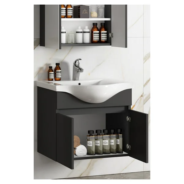 Özceden Çiğdem 65 cm Lavabolu Asma Banyo Alt Dolabı - Görsel 3