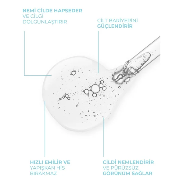 By Nini Bariyer Güçlendirici Ve Derinlemesine Nemlendirici Hyaluronik Asit Serum 30 ml - Görsel 3