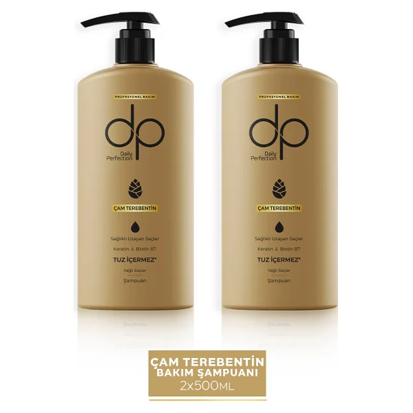Dp Daily Perfection Şampuan Çam Terebentin Tuzsuz 2 Adet X 500 Ml - Görsel 4