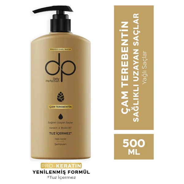 Dp Daily Perfection Şampuan Çam Terebentin Tuzsuz 2 Adet X 500 Ml - Görsel 2