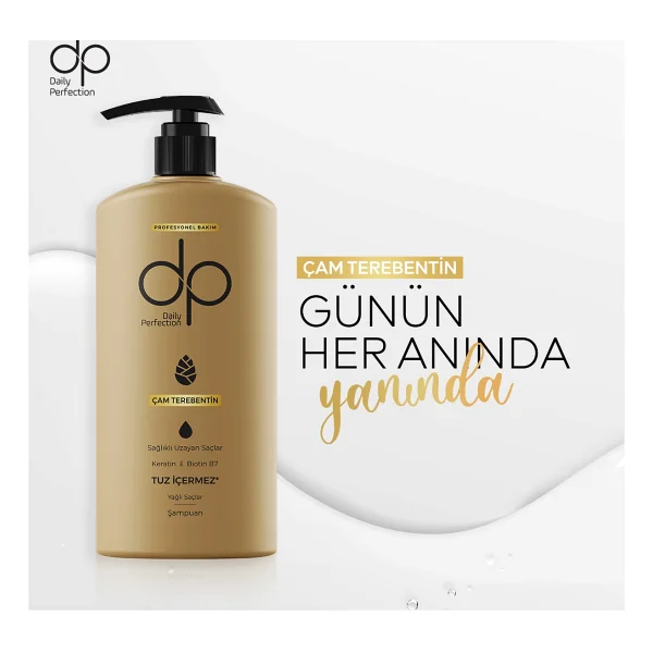 Dp Daily Perfection Şampuan Çam Terebentin Tuzsuz 2 Adet X 500 Ml - Görsel 3