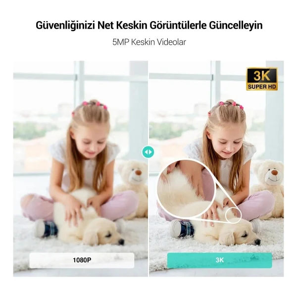Botslab Cam 2 Pro C221 5 MP 360 Derece Gece Görüşlü IP Wi-Fi Güvenlik Kamerası - Görsel 5