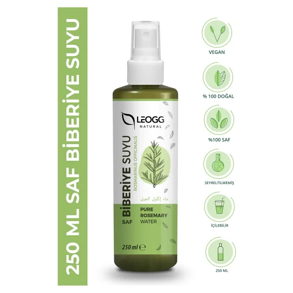 Leogg Natural Biberiye Suyu Güçlendirici Saç Toniği Seyreltilmemiş Doğal ve Saf 250 ml - Görsel 7