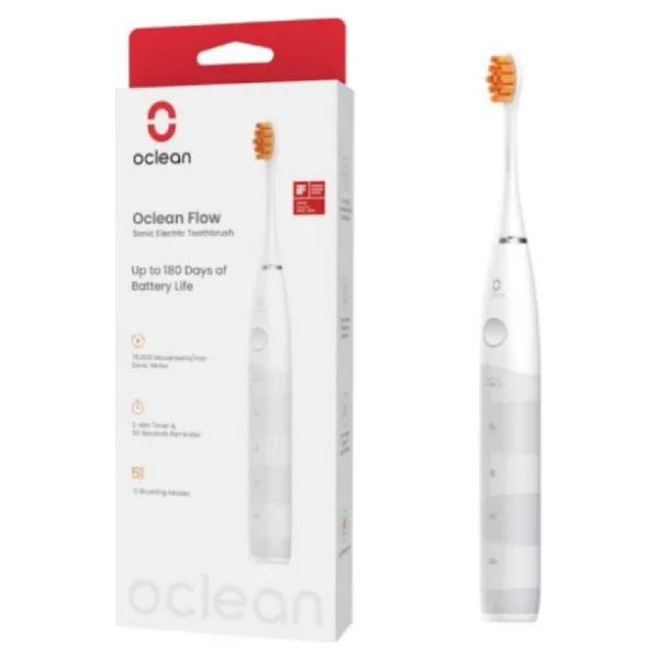 Oclean Flow Beyaz Şarjlı Diş Fırçası - Görsel 2