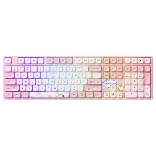 Akko 5108B Plus Pompompurin RGB Pembe V3 Piano Pro Switch Kablolu/Kablosuz Mekanik Oyuncu Klavyesi - Görsel 5