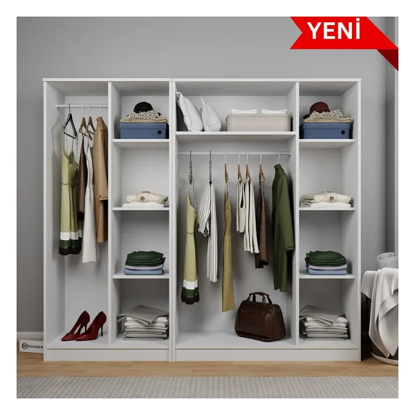 Midoser Kardelen 200 cm 5 Kapaklı Gardırop - Görsel 2