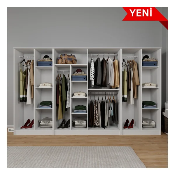 Midoser Kardelen 300 cm 8 Kapaklı Gardırop - Görsel 2