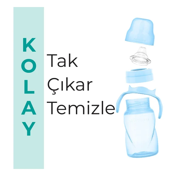 Mamajoo Kulplu Akıtmaz Eğitici Bardak 270 ml - Görsel 6