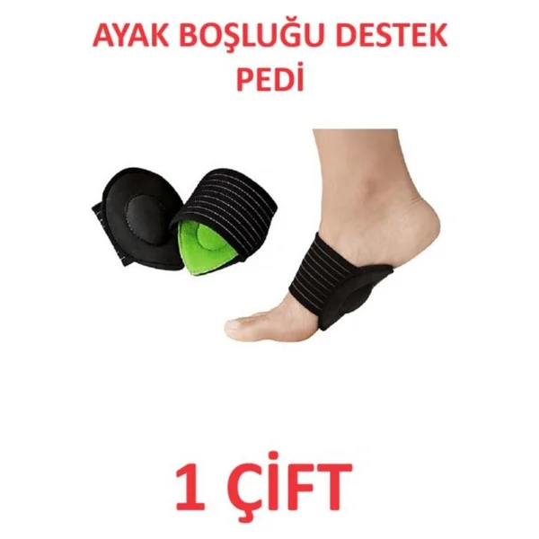 Peddy 2 li Ayak Boşluğu Destek Pedi Ayak desteği Ayak Boşluğunu Dolduran Kumaş Ark Destek Düztaban Çorabı - Görsel 2