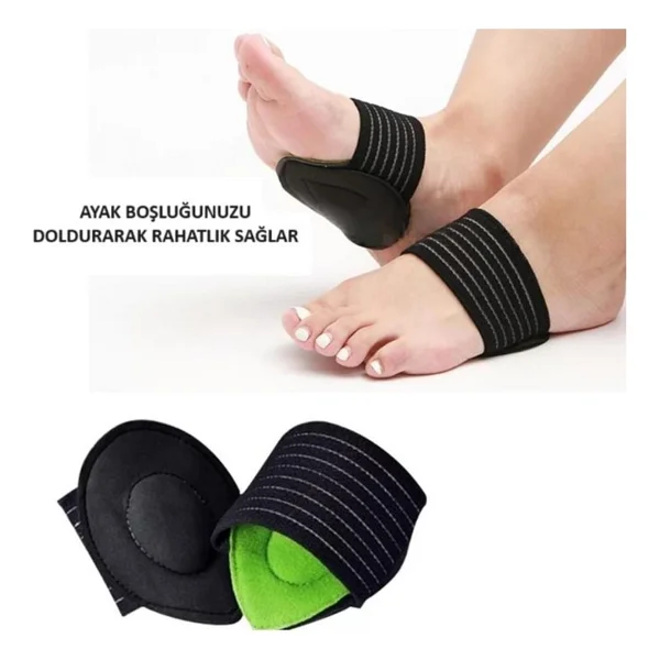 Peddy 2 li Ayak Boşluğu Destek Pedi Ayak desteği Ayak Boşluğunu Dolduran Kumaş Ark Destek Düztaban Çorabı - Görsel 4