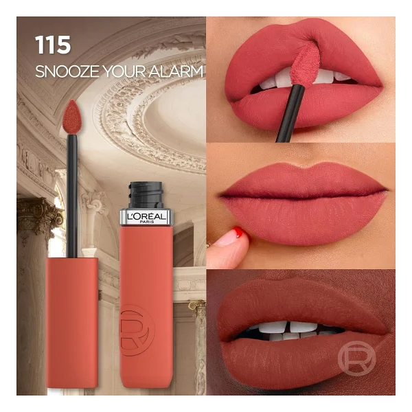 L'Oreal Paris Infaillible Matte Resistance 115 Snooze Your Alarm Likit Ruj - Görsel 7