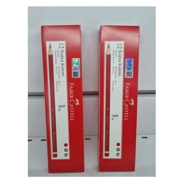 Faber-Castell 24'lü Kırmızı Kopya Kalem Seti - Görsel 3